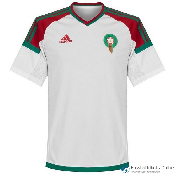 Marokko Trikot Auswarts 2018 Weiß Fussballtrikots Günstig